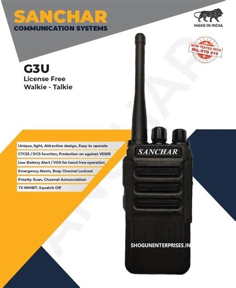 1km 6 Km Walkie Talkie Sanchaar G3U At Rs 3200 Piece In Dhanbad ID