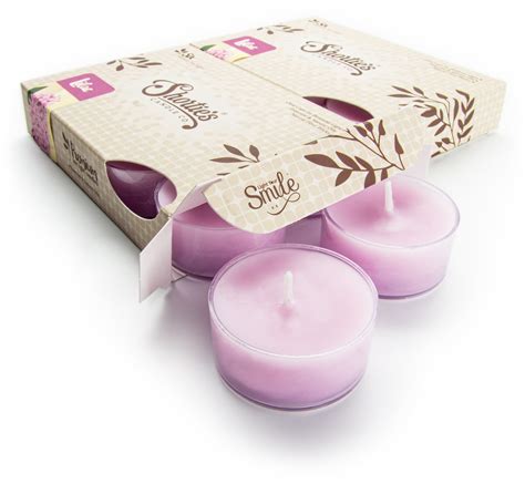 Pure Lilac Tealight Candles Multi Pack 12 Purple Highly Scented Tea Lights Made With Natural