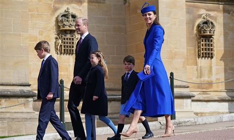 La Familia Real Británica se reúne en la tradicional misa de Pascua en