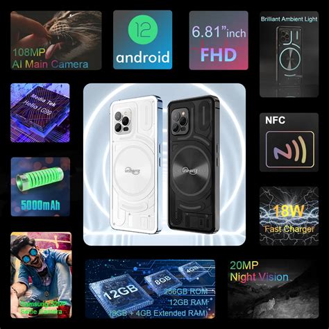 Unihertz Luna 8GB 256GB Smartphone 108MP G99 Mobile Phone Night Vision