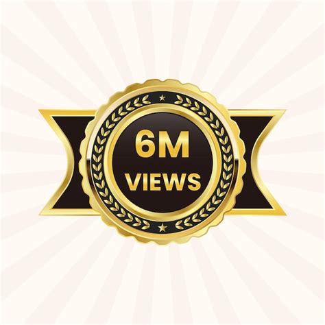 Premium Vector 6 Million Views Or 6m Views Clipart