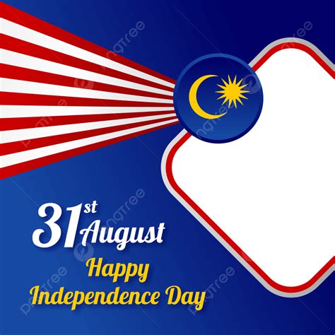 Gambar Kad Ucapan Twibbon Hari Kemerdekaan Malaysia Dengan Bendera Kebangsaan Hari Merdeka Hari