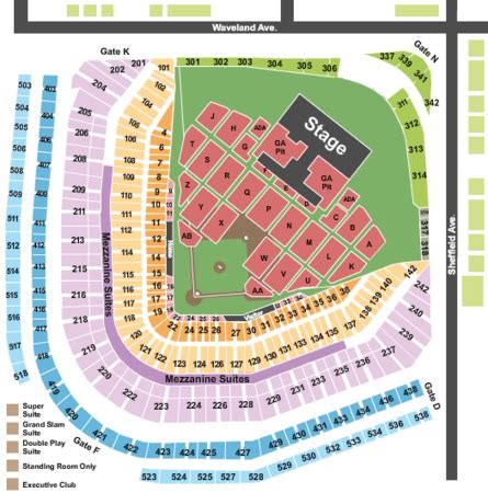 Wrigley Field Tickets in Chicago Illinois, Wrigley Field Seating Charts ...