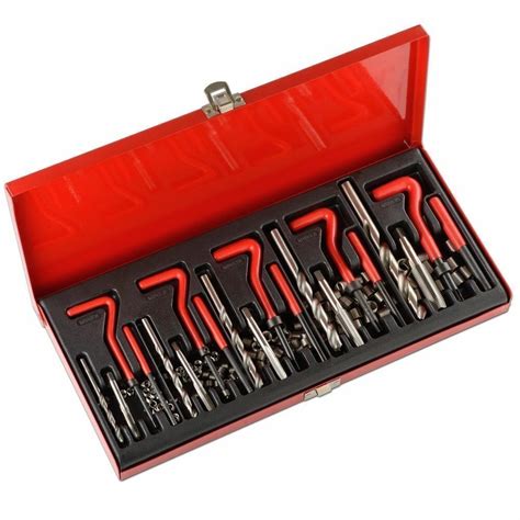 131Pcs HSS Thread Repair Kit Drill Helicoil Metric Set Heli Coil Tap