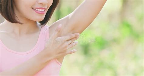 Woman with Underarm Hair Removal Stock Photo - Image of epilation, bright: 115767144