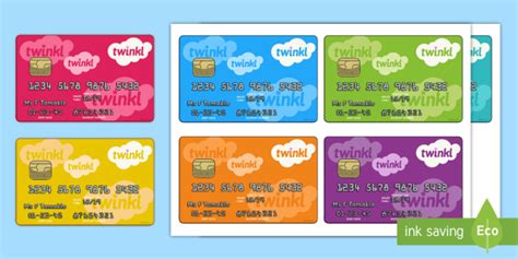 Supermarket Role Play Debit Card Cut Outs Supermarket Role Play Pack