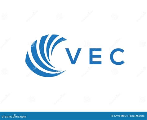 Vec Letter Logo Design On White Background Vec Creative Circle Letter