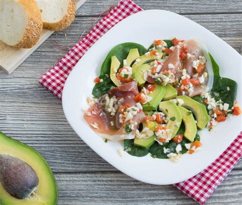 Spanish Salad With Jamon And Avocado Jamon Is A Dry Cured Ham From