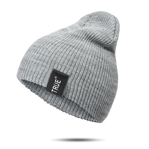 New Autumn Winter Warm Skullies Beanies Casual Unisex Knitted Letter