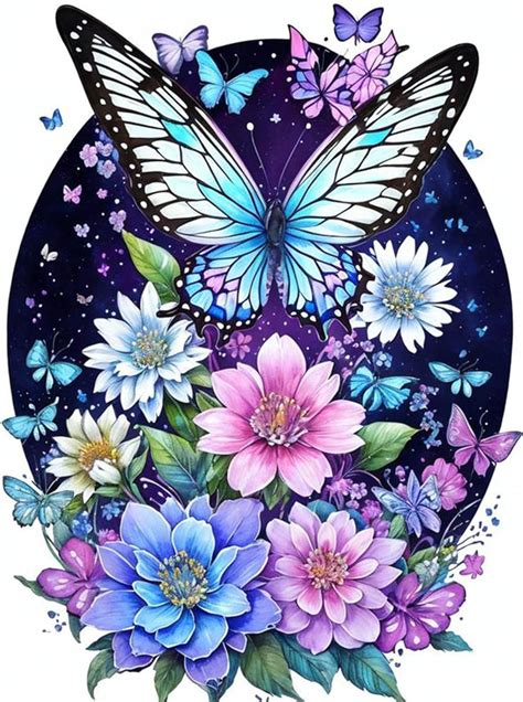 Amazon YSUNETER Butterfly Diamond Painting Kits For Adults 5D