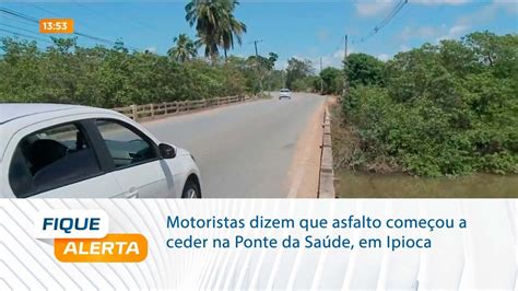 Motoristas dizem que asfalto começou a ceder na Ponte da Saúde em