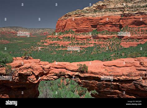 Devils Bridge Red Sandstone Arch Sedona Arizona Stock Photo Alamy