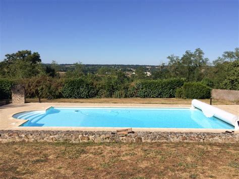 Residential Backyard Swimming Pool In The Suburbs Stock Image Image