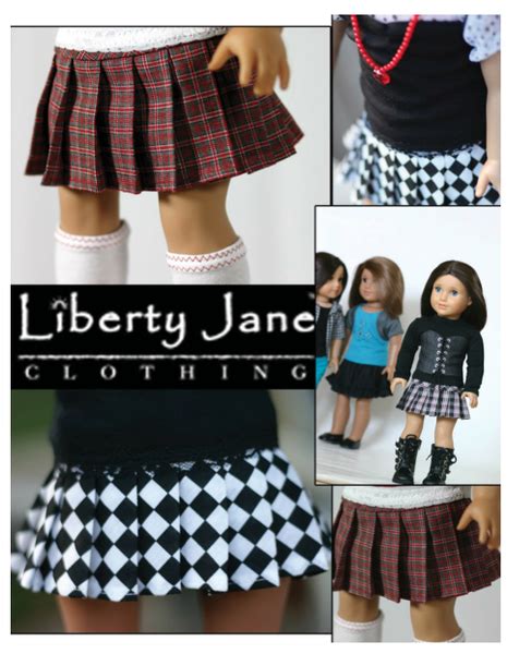 Pleated Skirt 18 Inch Doll Clothes Pattern Pdf Download