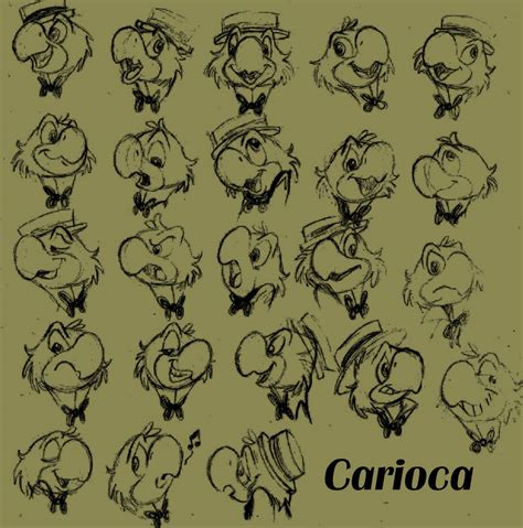 Jose Carioca Head And Expressions Study By Zeragii On Deviantart