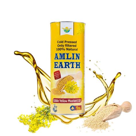 Premium Cold Wood Pressed Yellow Mustard Oil In Kerala Amlin Earth