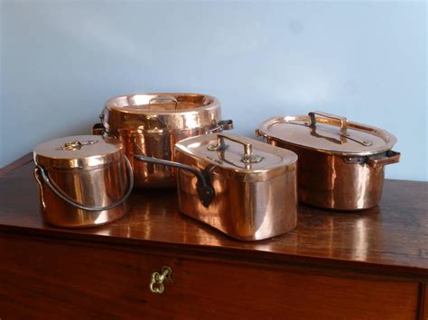 Magnificent French Set Of Re Tinned Copper Pans Copper Pots At 1stdibs