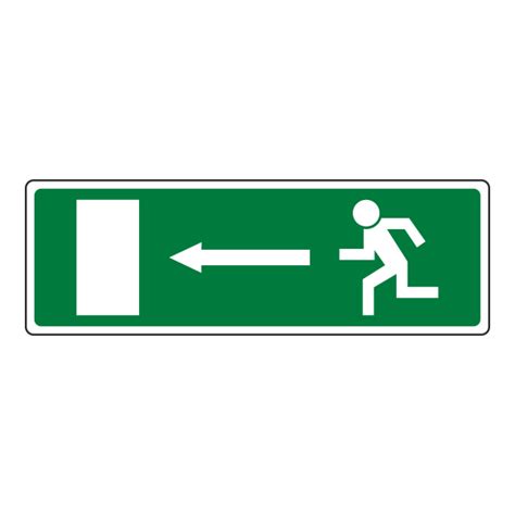 Ec Fire Exit Arrow Left Sign Lasting Impressions Online