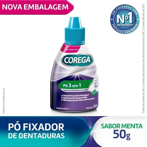 P Fixador De Dentadura Corega Forte Fixa O Sabor Menta G Panvel