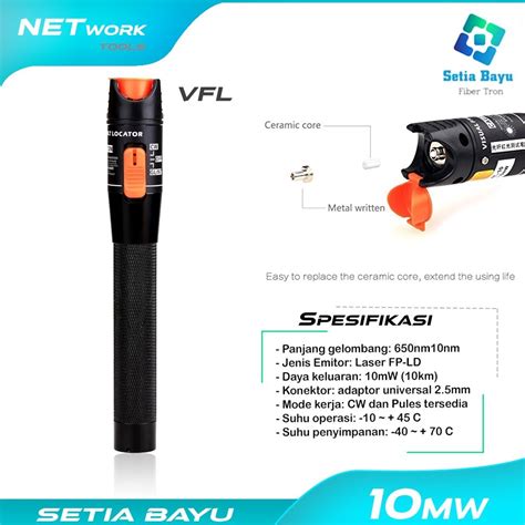 Jual VFL Visual Fault Locator 1MW Light Source 1 Km 1 Mw Senter Fiber