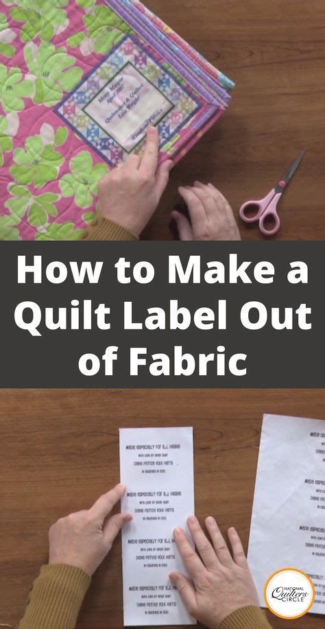 How To Make A Quilt Label Out Of Fabric National Quilters Circle