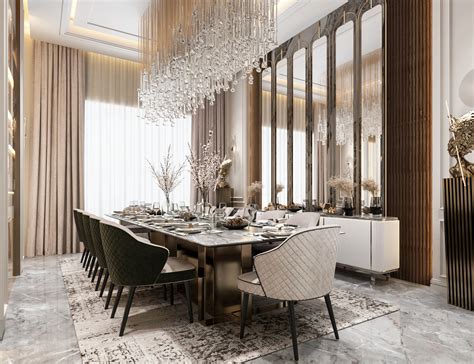 Luxurious Neo Classic Dining Room Design Uae Behance Behance