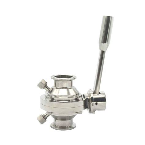 Sanitary Tri Clamp Clover SS304 Butterfly Type Ball Valve With CIP