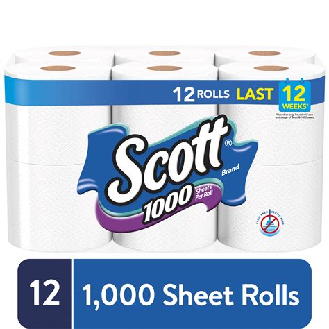 Scott 1 000 Toilet Paper 12 Rolls 1 000 Sheets Per Roll