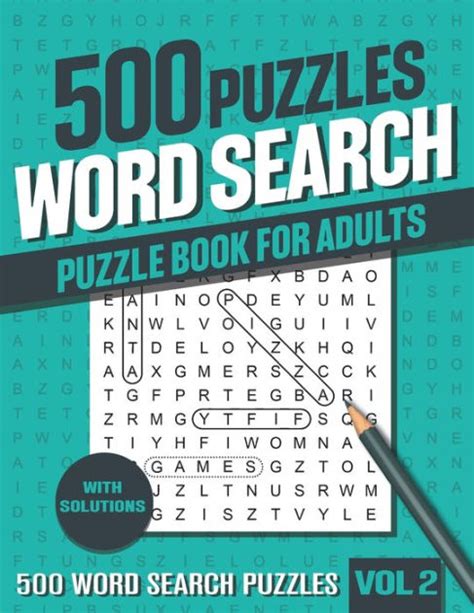 Word Search Puzzle Book For Adults Very Big Word Find Puzzle Book