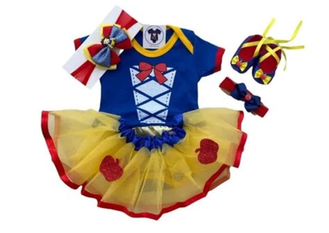 Kit Mesversário Body Saia Tule Branca de Neve Elo7