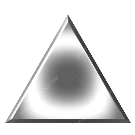 3d Silver Triangle Reflection Elegant Vivid Shape Png Transparent