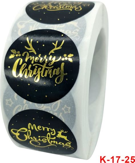 Grote Kerststickers Op Rol Zwart Xl Cm Stuks