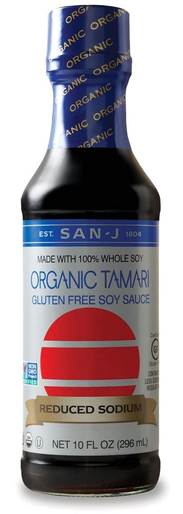 San J Organic Reduced Sodium Gluten Free Tamari Soy Sauce 10 Fl Oz Vitacost