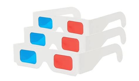 Universal Foldable Cinema Hall 3d Glasses Anaglyph Redblue Paper Cyan Movie 3d Virtual Video