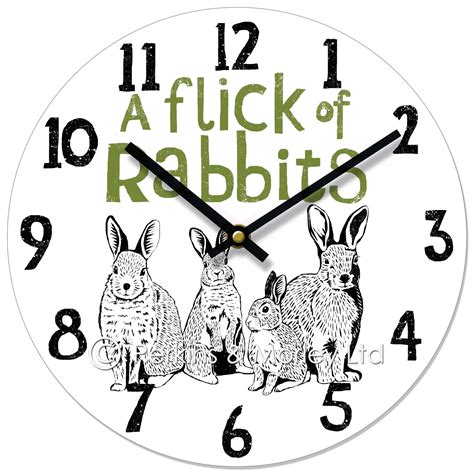 Flick Of Rabbits Clock Perkins And Morley Designs