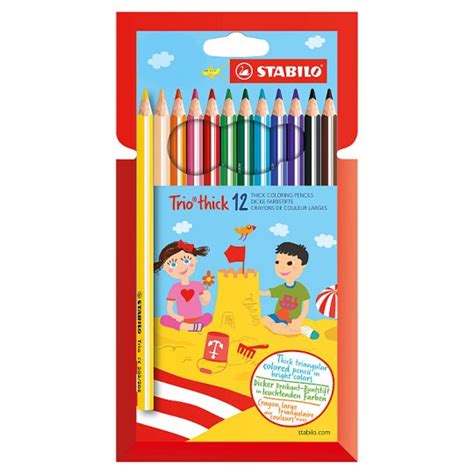 Stabilo Trio Coloring Pencils 12 Pcs Tesco Groceries