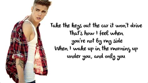 Justin Bieber All That Matters Lyrics Video Youtube