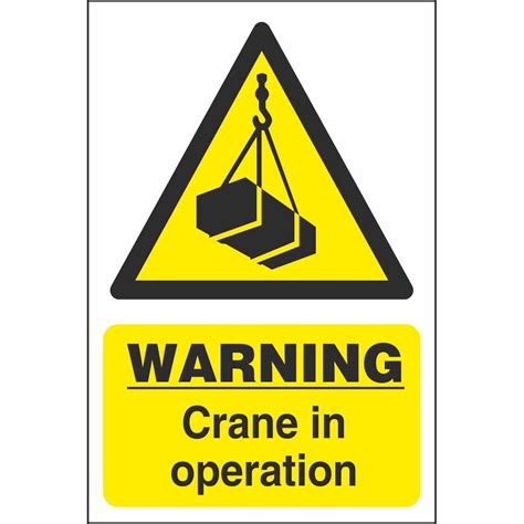 Warning Crane In Operation Signs | Hazard Workplace Safety Signs