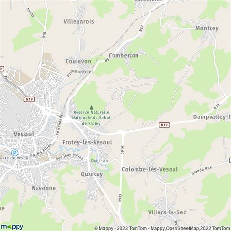 Plan Frotey L S Vesoul Carte De Frotey L S Vesoul Et Infos