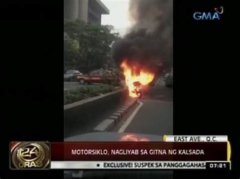 Oras Motorsiklo Nagliyab Sa Gitna Ng Kalsada Youtube