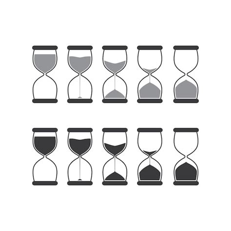 Premium Vector Sand Glass Or Hourglass Icons Set Vector Illustration