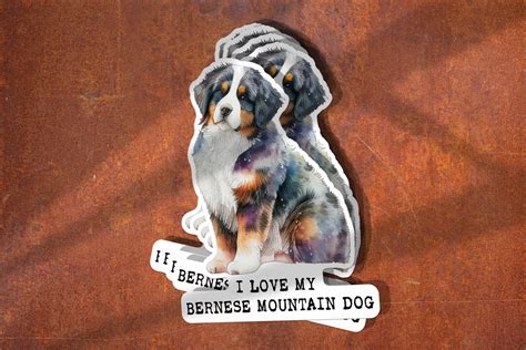 Bernese Mountain Dog Sticker Love Of Dog Laptop Sticker Window Sticker