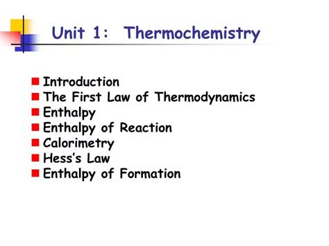 Ppt Unit 1 Thermochemistry Powerpoint Presentation Free Download