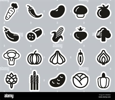 Vegetable Icon Black And White