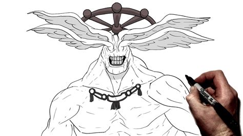 How To Draw Mahoraga Step By Step Jujutsu Kaisen Youtube