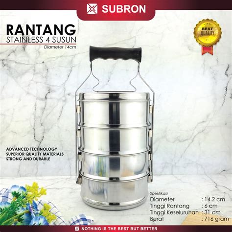 Jual Subron Rantang Stainless Susun Diameter Cm Cm Wadah Tempat