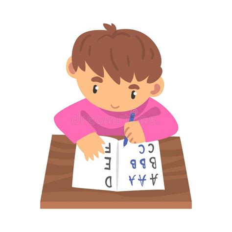 Cartoon Little Boy Writing Stock Illustrations – 1,274 Cartoon Little ...