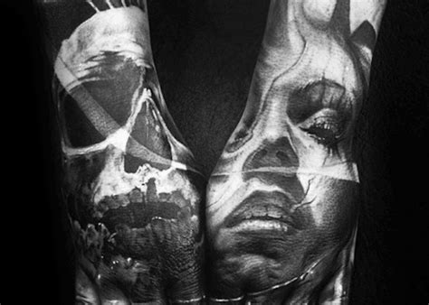 50 Realistic Skull Tattoos For Men Masculine Design Ideas Skull Tattoos Tattoos For Guys