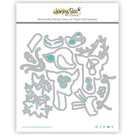 Honey Bee Stamps Honey Cuts Lovely Layers Vintage Reindeer
