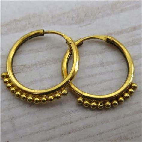 Rajashtani 22k Gold Hoop Earrings One Of A Kind By Ronibiza